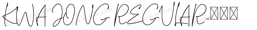 KWA JONG REGULAR字体转换